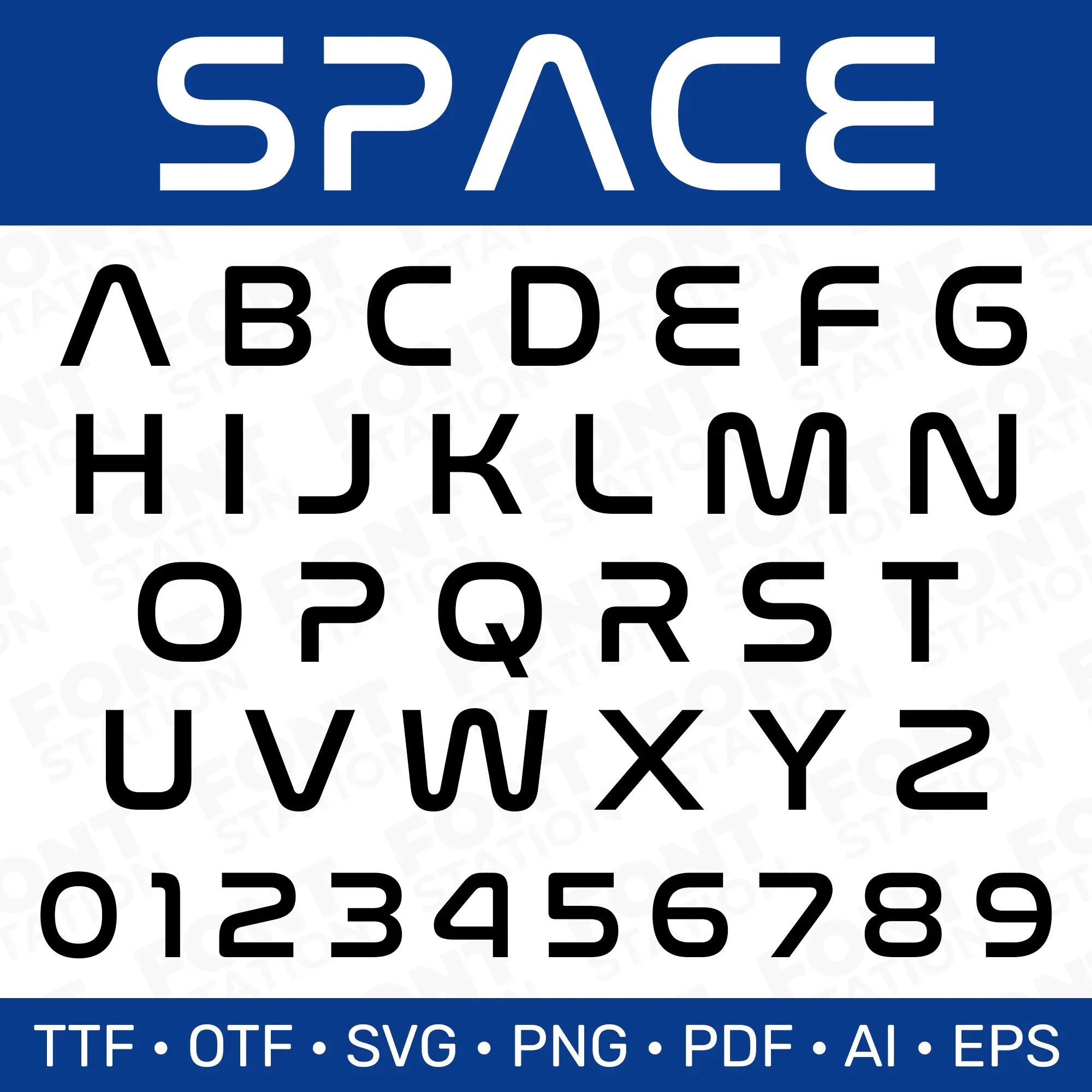 NASA Font Space Font Instant Download