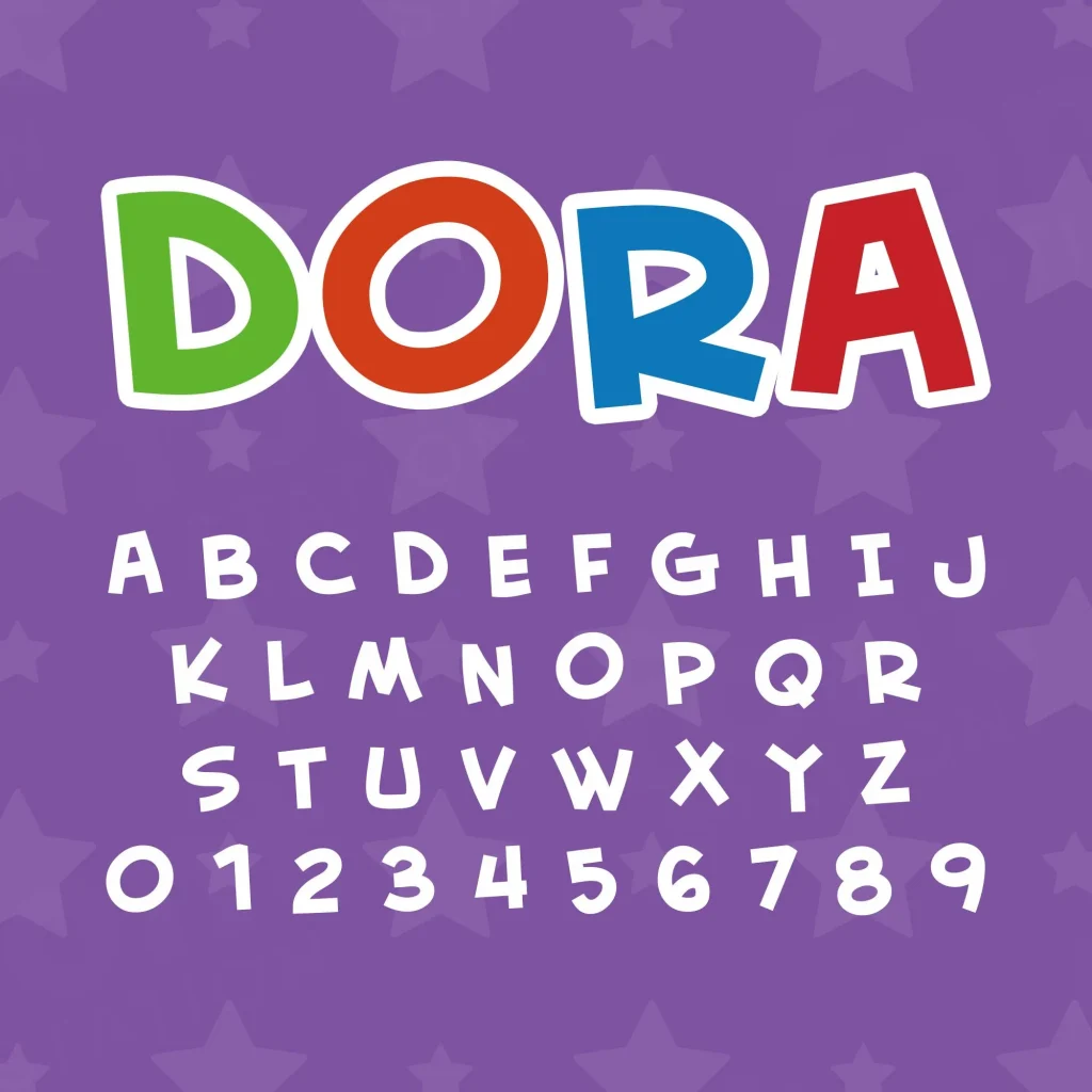 dora-the-explorer-font-instant-download