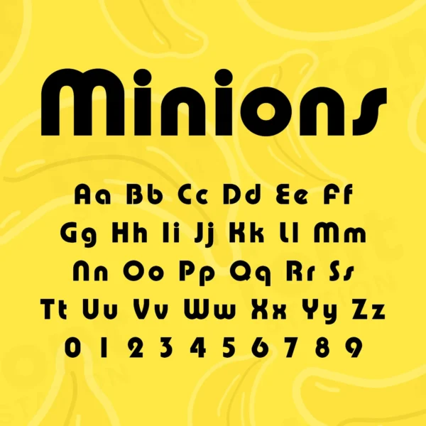 Minions Font Banana Font Instant Download