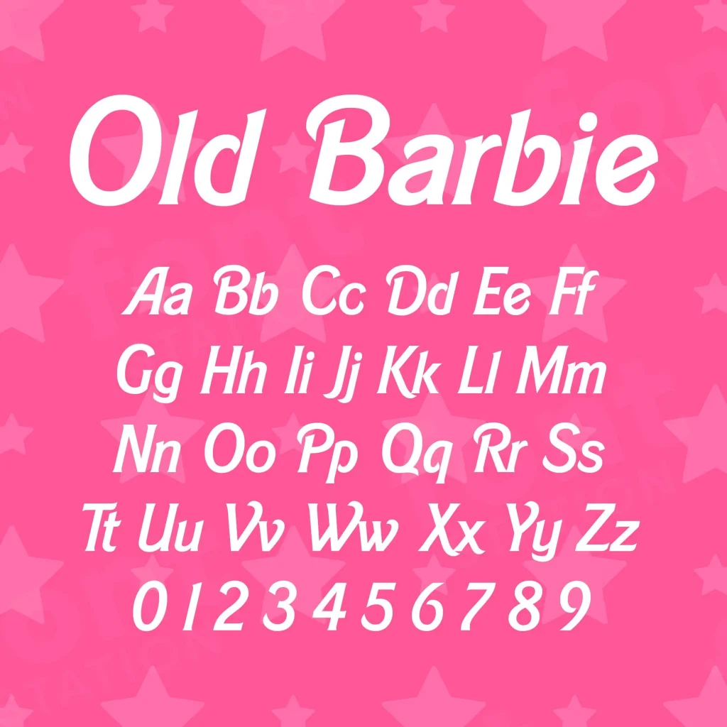 Old Barbie Font Instant Download old-barbie-font-instant-download