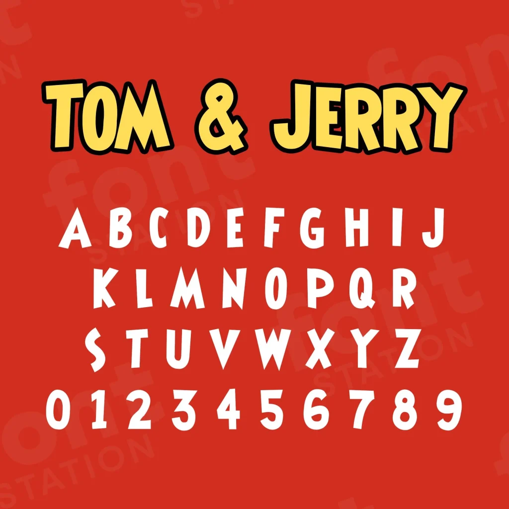 Tom And Jerry Font - Cartoon Font - Instant Download