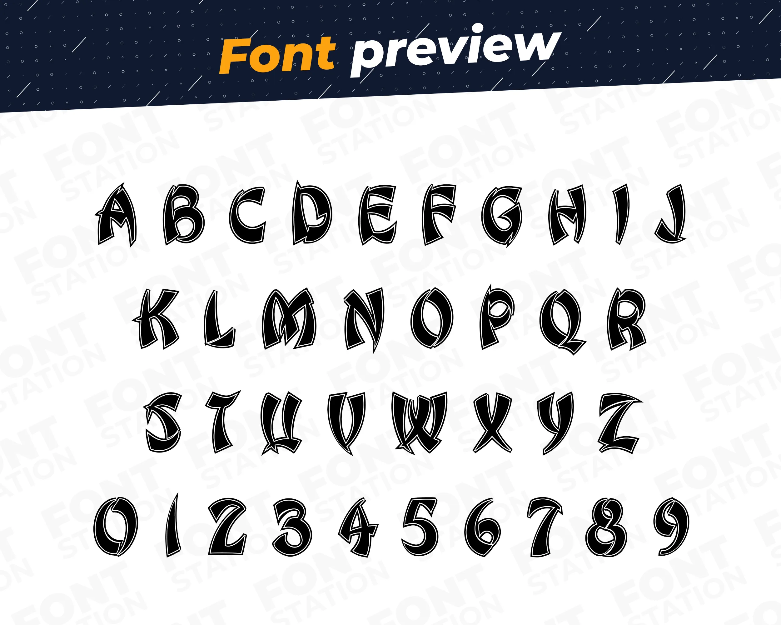 Ninja Font Martial Arts Font Instant Download