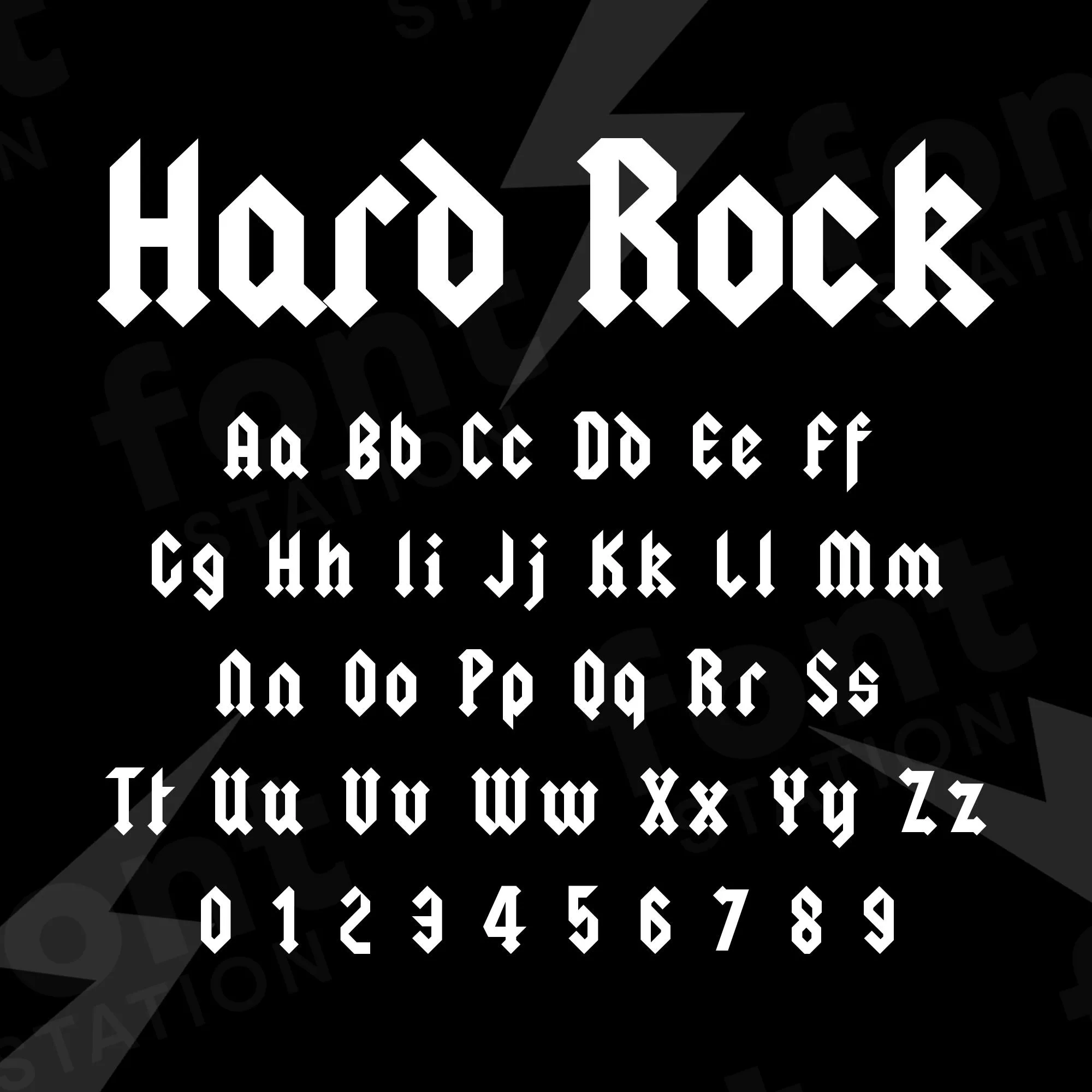 Hard Rock Font - Heavy Music Font - Instant Download