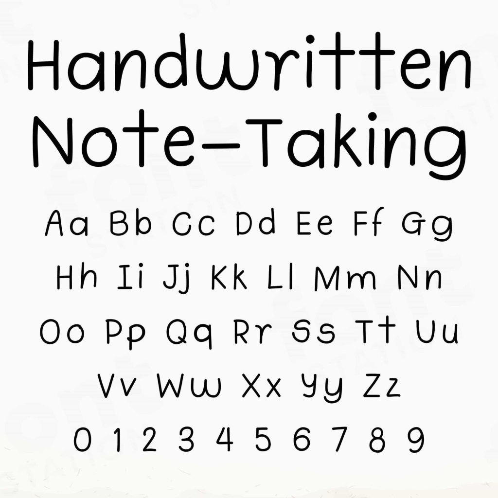 handwritten-note-taking-font-instant-download