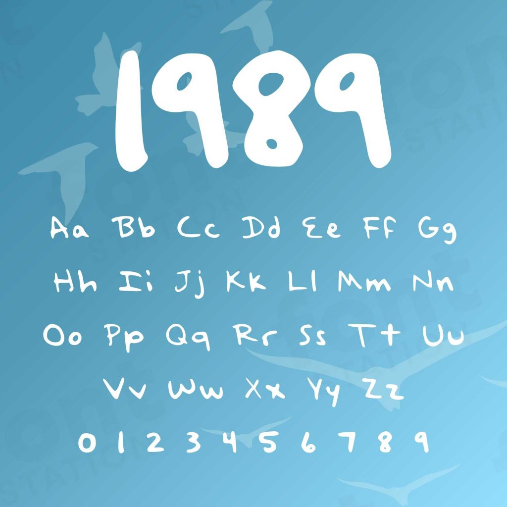 1989 tour font