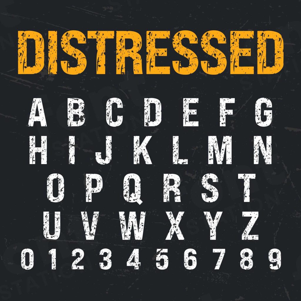 Distressed Font Instant Download