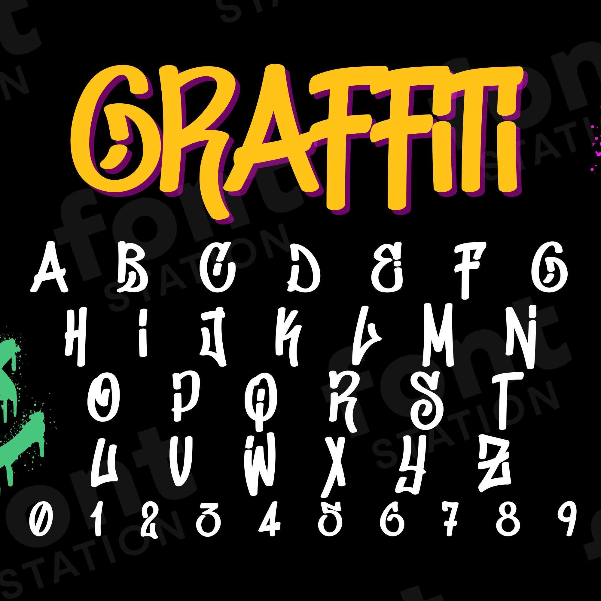 Graffiti Font - Instant Download